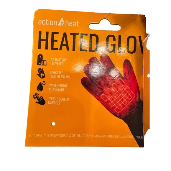 Action Heat Men's Size S/M Battery Powered Waterproof Heated Gloves NWT Touch Sc - Picture 4 of 7